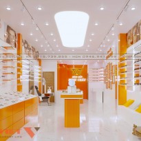 Thiết kế cửa hàng kính mắt Minh Châu hiện đại, ấn tượng